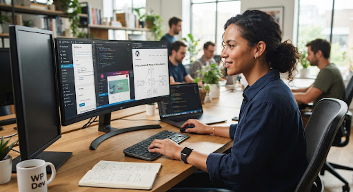 Responsive multi-device website layout across desktop, tablet, and smartphone screens